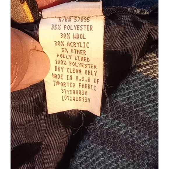 Requirements Women's Size 12 Vintage "90's" Wool Blend Midi Skirt - Picture 6 of 6